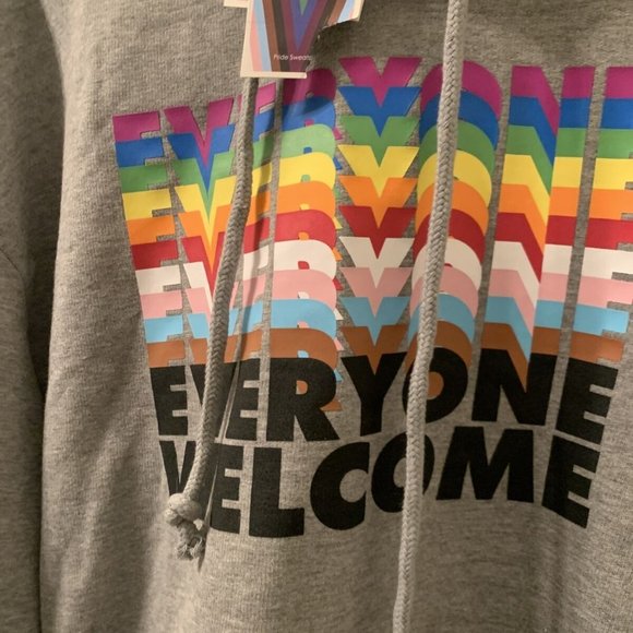 Take Pride Adult Unisex Everyone Welcome Hoodie Sweatshirt Gray Choose Your … - Picture 5 of 6